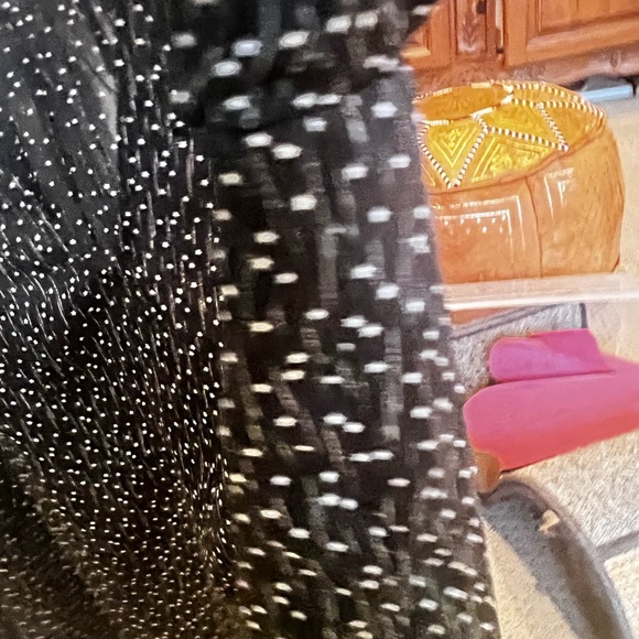 Joie Black Silk with Silver Stars. Size Large. - Picture 4 of 7